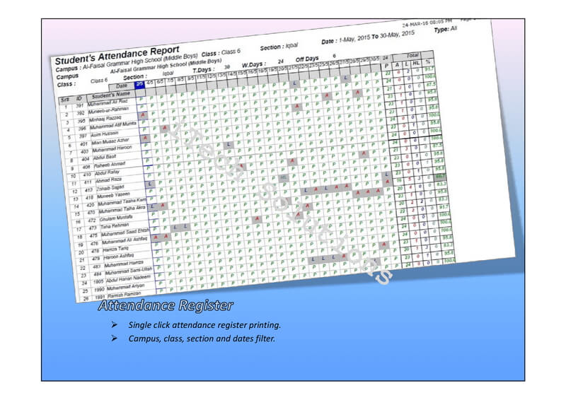 Student Attendance Report